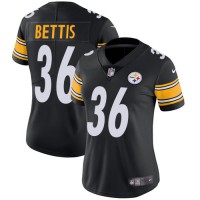 Nike Pittsburgh Steelers #36 Jerome Bettis Black Team Color Women's Stitched NFL Vapor Untouchable Limited Jersey