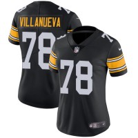 Nike Pittsburgh Steelers #78 Alejandro Villanueva Black Alternate Women's Stitched NFL Vapor Untouchable Limited Jersey