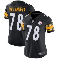 Nike Pittsburgh Steelers #78 Alejandro Villanueva Black Team Color Women's Stitched NFL Vapor Untouchable Limited Jersey