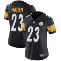 Nike Pittsburgh Steelers #23 Joe Haden Black Team Color Women's Stitched NFL Vapor Untouchable Limited Jersey