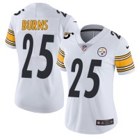 Nike Pittsburgh Steelers #25 Artie Burns White Women's Stitched NFL Vapor Untouchable Limited Jersey