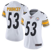 Nike Pittsburgh Steelers #53 Maurkice Pouncey White Women's Stitched NFL Vapor Untouchable Limited Jersey