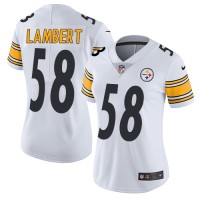 Nike Pittsburgh Steelers #58 Jack Lambert White Women's Stitched NFL Vapor Untouchable Limited Jersey