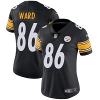 Nike Pittsburgh Steelers #86 Hines Ward Black Team Color Women's Stitched NFL Vapor Untouchable Limited Jersey
