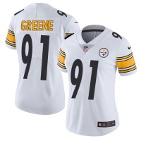 Nike Pittsburgh Steelers #91 Kevin Greene White Women's Stitched NFL Vapor Untouchable Limited Jersey