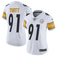 Nike Pittsburgh Steelers #91 Stephon Tuitt White Women's Stitched NFL Vapor Untouchable Limited Jersey