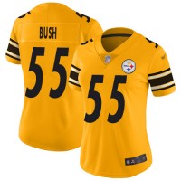 Nike Pittsburgh Steelers #55 Devin Bush Gold Women's Stitched NFL Limited Inverted Legend Jersey