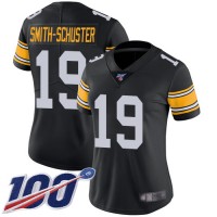 Nike Pittsburgh Steelers #19 JuJu Smith-Schuster Black Alternate Women's Stitched NFL 100th Season Vapor Limited Jersey