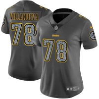 Nike Pittsburgh Steelers #78 Alejandro Villanueva Gray Static Women's Stitched NFL Vapor Untouchable Limited Jersey