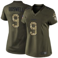 Nike Pittsburgh Steelers #9 Chris Boswell Green Women's Stitched NFL Limited 2015 Salute to Service Jersey