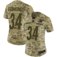 Nike Pittsburgh Steelers #34 Terrell Edmunds Camo Women's Stitched NFL Limited 2018 Salute to Service Jersey