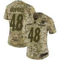 Nike Pittsburgh Steelers #48 Bud Dupree Camo Women's Stitched NFL Limited 2018 Salute to Service Jersey
