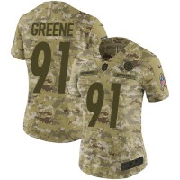 Nike Pittsburgh Steelers #91 Kevin Greene Camo Women's Stitched NFL Limited 2018 Salute to Service Jersey