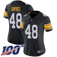 Nike Pittsburgh Steelers #48 Bud Dupree Black Alternate Women's Stitched NFL 100th Season Vapor Limited Jersey