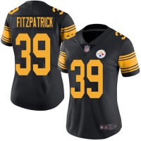 Nike Pittsburgh Steelers #39 Minkah Fitzpatrick Black Women's Stitched NFL Limited Rush Jersey