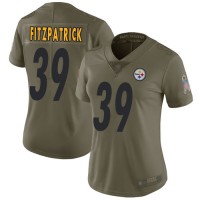 Nike Pittsburgh Steelers #39 Minkah Fitzpatrick Olive Women's Stitched NFL Limited 2017 Salute to Service Jersey