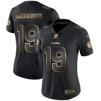 Nike Pittsburgh Steelers #19 JuJu Smith-Schuster Black/Gold Women's Stitched NFL Vapor Untouchable Limited Jersey