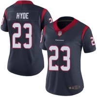 Nike Houston Texans #23 Carlos Hyde Navy Blue Team Color Women's Stitched NFL Vapor Untouchable Limited Jersey
