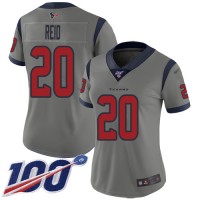 Nike Houston Texans #20 Justin Reid Gray Women's Stitched NFL Limited Inverted Legend 100th Season Jersey