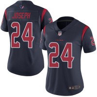 Nike Houston Texans #24 Johnathan Joseph Navy Blue Women's Stitched NFL Limited Rush Jersey