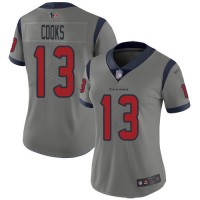 Nike Houston Texans #13 Brandin Cooks Gray Women's Stitched NFL Limited Inverted Legend Jersey