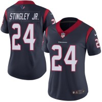 Nike Houston Texans #24 Derek Stingley Jr. Navy Blue Team Color Women's Stitched NFL Vapor Untouchable Limited Jersey