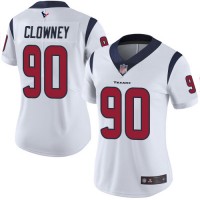 Nike Houston Texans #90 Jadeveon Clowney White Women's Stitched NFL Vapor Untouchable Limited Jersey