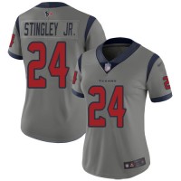 Nike Houston Texans #24 Derek Stingley Jr. Gray Women's Stitched NFL Limited Inverted Legend Jersey