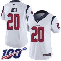 Nike Houston Texans #20 Justin Reid White Women's Stitched NFL 100th Season Vapor Limited Jersey