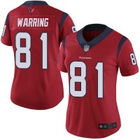 Nike Houston Texans #81 Kahale Warring Red Alternate Women's Stitched NFL Vapor Untouchable Limited Jersey