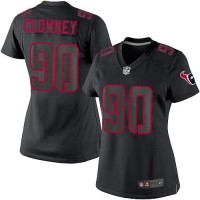 Nike Houston Texans #90 Jadeveon Clowney Black Impact Women's Stitched NFL Limited Jersey