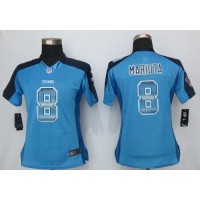 Nike Tennessee Titans #8 Marcus Mariota Light Blue Alternate Women's Stitched NFL Elite Strobe Jersey