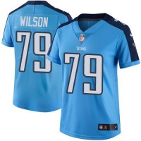 Nike Tennessee Titans #79 Isaiah Wilson Light Blue Women's Stitched NFL Limited Rush Jersey