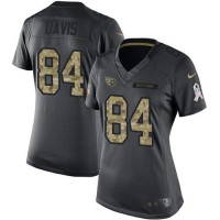 Nike Tennessee Titans #84 Corey Davis Black Women's Stitched NFL Limited 2016 Salute to Service Jersey