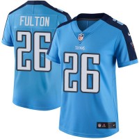 Nike Tennessee Titans #26 Kristian Fulton Light Blue Women's Stitched NFL Limited Rush Jersey