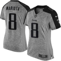 Nike Tennessee Titans #8 Marcus Mariota Gray Women's Stitched NFL Limited Gridiron Gray Jersey