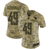 Nike Tennessee Titans #49 Nick Dzubnar Camo Women's Stitched NFL Limited 2018 Salute To Service Jersey