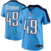 Nike Tennessee Titans #49 Nick Dzubnar Light Blue Women's Stitched NFL Limited Rush Jersey