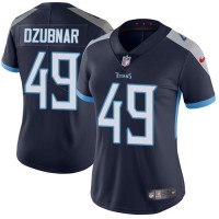 Nike Tennessee Titans #49 Nick Dzubnar Navy Blue Team Color Women's Stitched NFL Vapor Untouchable Limited Jersey