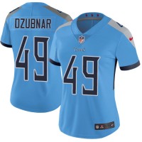 Nike Tennessee Titans #49 Nick Dzubnar Light Blue Alternate Women's Stitched NFL Vapor Untouchable Limited Jersey