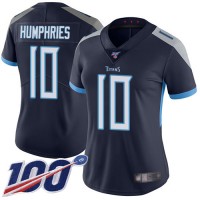 Nike Tennessee Titans #10 Adam Humphries Navy Blue Team Color Women's Stitched NFL 100th Season Vapor Limited Jersey