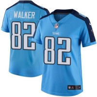 Nike Tennessee Titans #82 Delanie Walker Light Blue Women's Stitched NFL Limited Rush Jersey