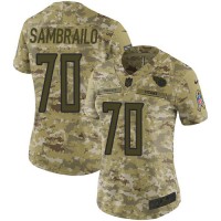 Nike Tennessee Titans #70 Ty Sambrailo Camo Women's Stitched NFL Limited 2018 Salute To Service Jersey