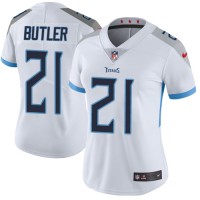 Nike Tennessee Titans #21 Malcolm Butler White Women's Stitched NFL Vapor Untouchable Limited Jersey