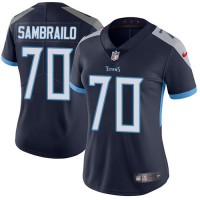Nike Tennessee Titans #70 Ty Sambrailo Navy Blue Team Color Women's Stitched NFL Vapor Untouchable Limited Jersey
