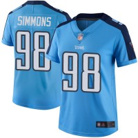 Nike Tennessee Titans #98 Jeffery Simmons Light Blue Women's Stitched NFL Limited Rush Jersey