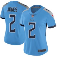 Nike Tennessee Titans #2 Julio Jones Light Blue Alternate Women's Stitched NFL Vapor Untouchable Limited Jersey
