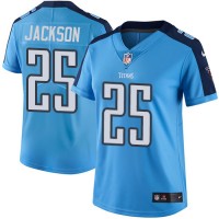 Nike Tennessee Titans #25 Adoree' Jackson Light Blue Women's Stitched NFL Limited Rush Jersey