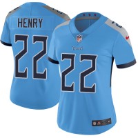 Nike Tennessee Titans #22 Derrick Henry Light Blue Alternate Women's Stitched NFL Vapor Untouchable Limited Jersey