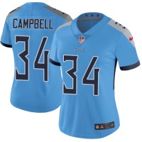 Nike Tennessee Titans #34 Earl Campbell Light Blue Alternate Women's Stitched NFL Vapor Untouchable Limited Jersey